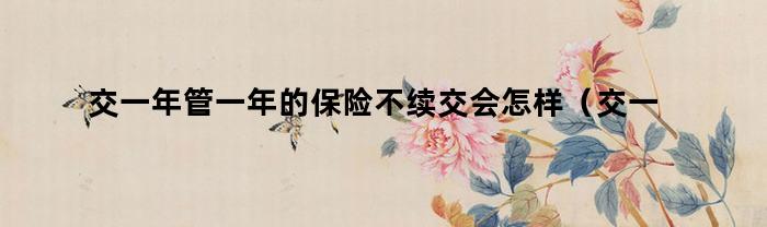 交一年管一年的保险不续交会怎样（交一年管一年的保险不续交会怎样处理）