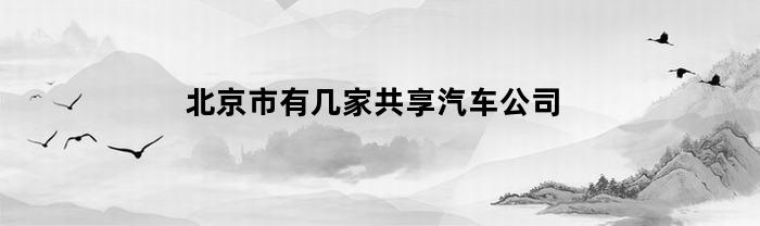 北京市有几家共享汽车公司