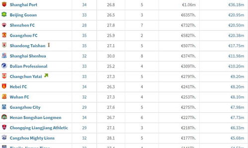 海港球队球员身价排名最新：2010年前20名足球球员身价表