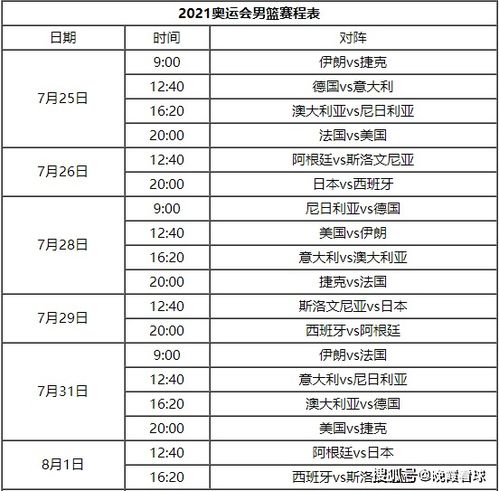 2020东京奥运会选拔赛详细赛程安排