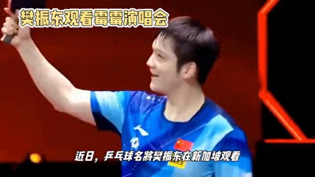 乒乓球名将樊振东疯狂追星霉霉演唱会，化身粉丝比赛追星...