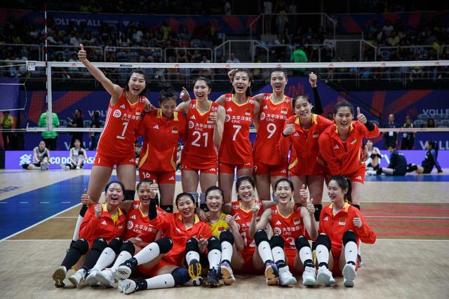 中国女排击败韩国队，在世界女排联赛中取得胜利