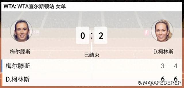 WTA500查尔斯顿: 柯林斯11连胜惊人表现，碾压梅尔腾斯晋级四强