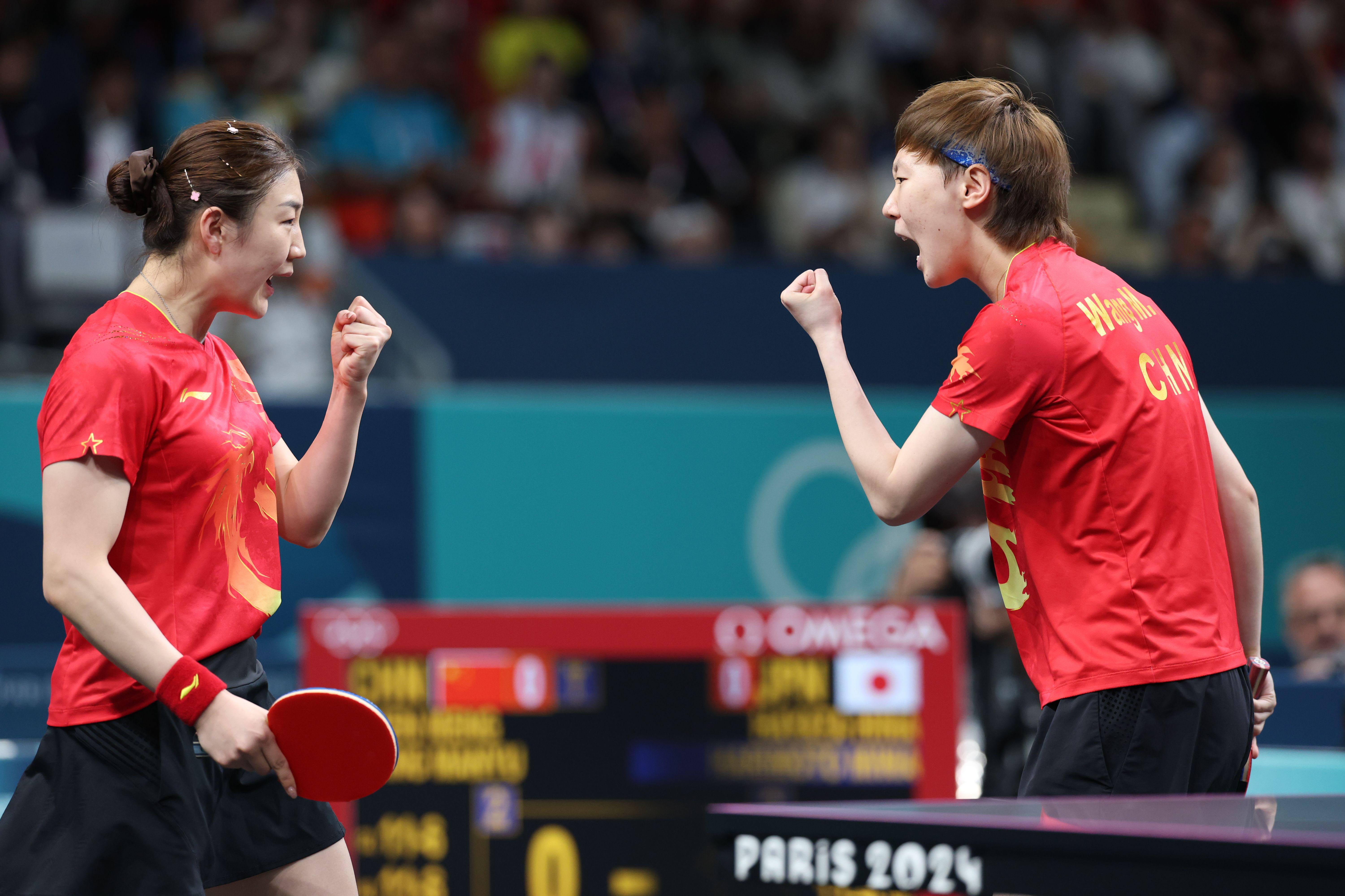 乒乓球女子团体决赛：孙颖莎3-0胜平野美宇，中国队2-0领先日本队(1)