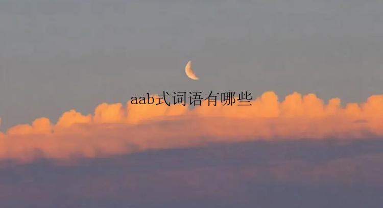 aab式词语有哪些