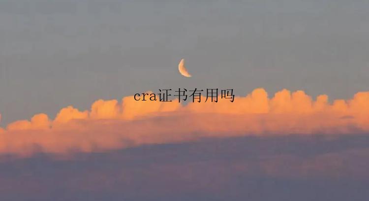 cra证书有用吗