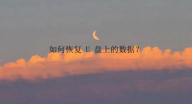 如何恢复 U 盘上的数据？