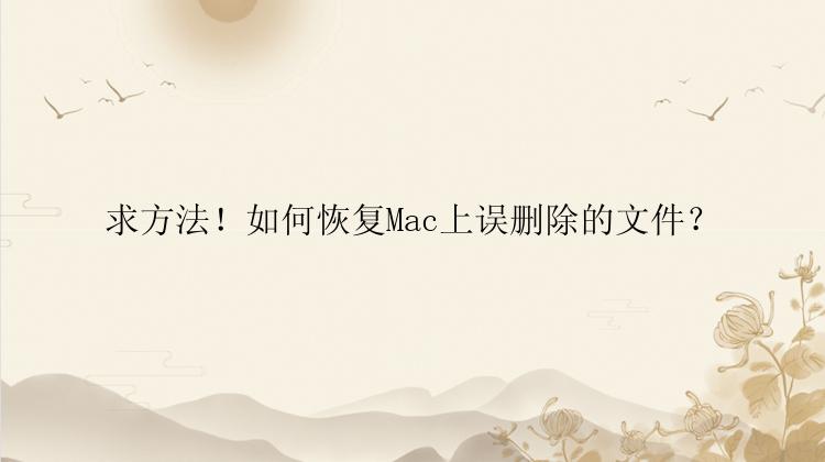 求方法！如何恢复Mac上误删除的文件？