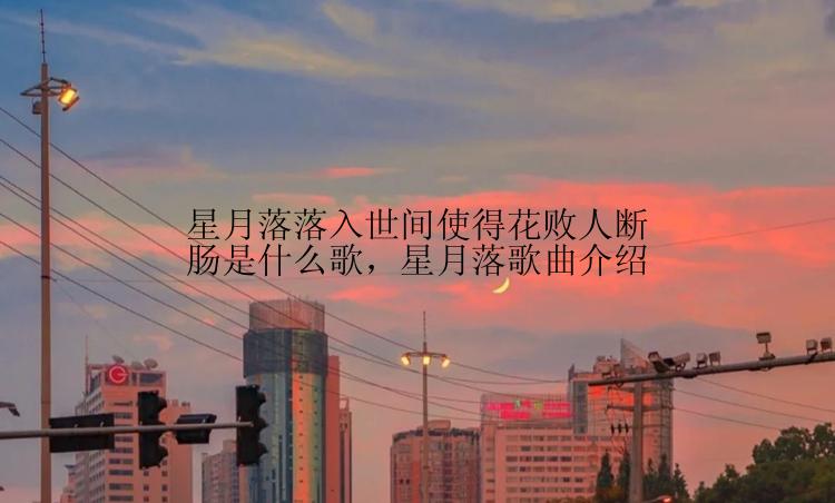 星月落落入世间使得花败人断肠是什么歌，星月落歌曲介绍