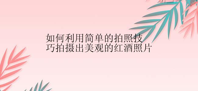 如何利用简单的拍照技巧拍摄出美观的红酒照片