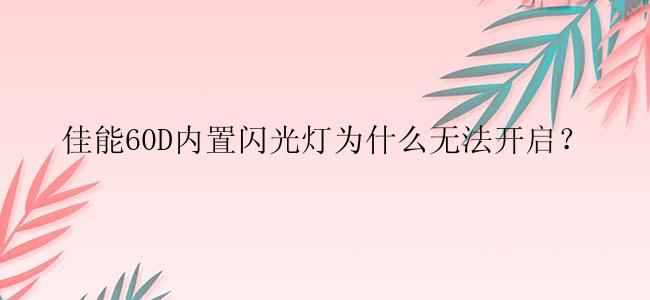 佳能60D内置闪光灯为什么无法开启？