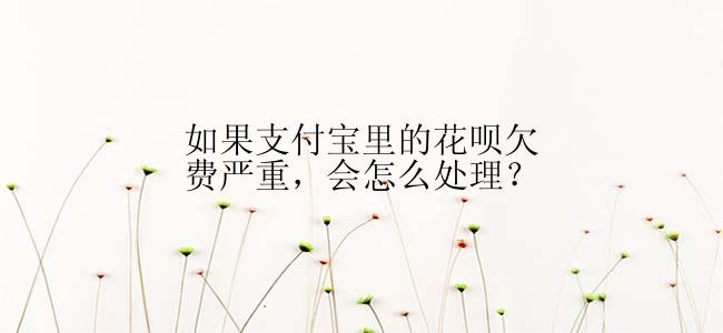 如果支付宝里的花呗欠费严重，会怎么处理？