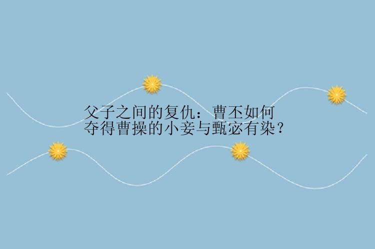 父子之间的复仇：曹丕如何夺得曹操的小妾与甄宓有染？