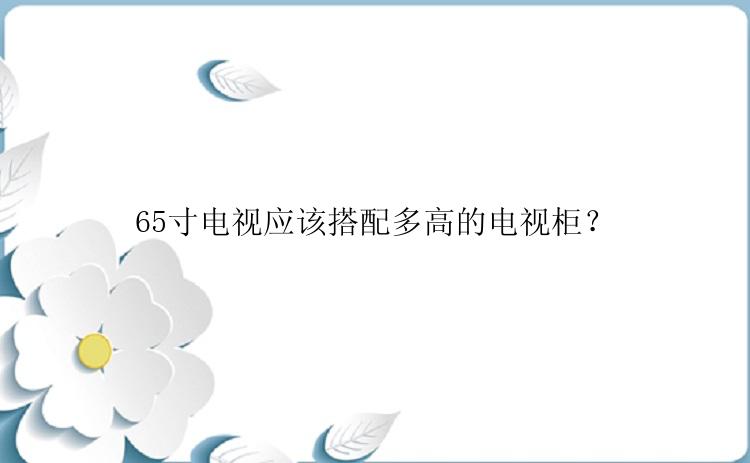 65寸电视应该搭配多高的电视柜？