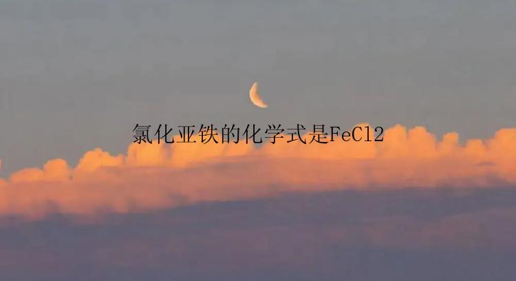 氯化亚铁的化学式是FeCl2