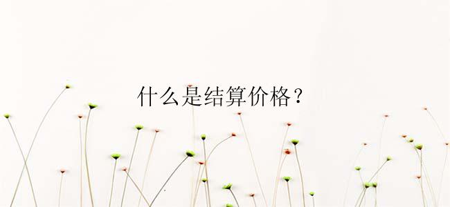 什么是结算价格？