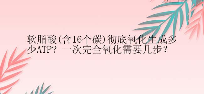 软脂酸(含16个碳)彻底氧化生成多少ATP? 一次完全氧化需要几步？