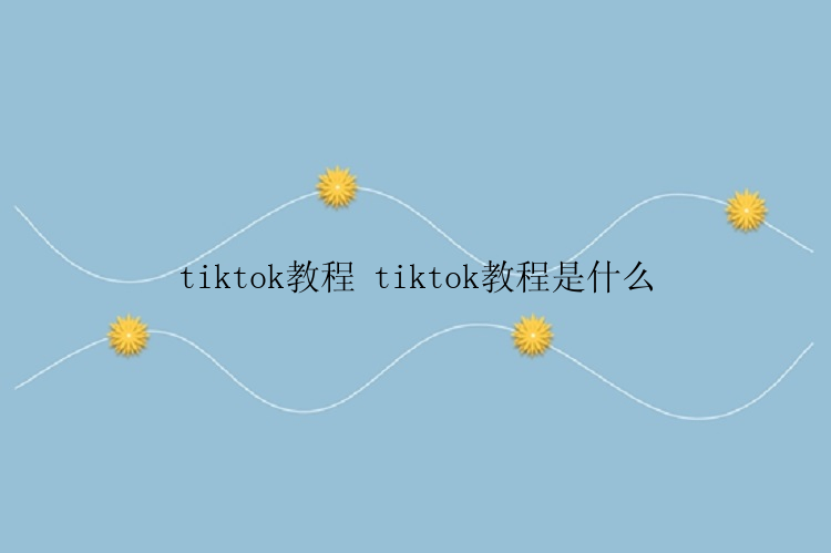 tiktok教程 tiktok教程是什么