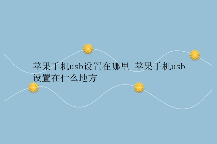 苹果手机usb设置在哪里 苹果手机usb设置在什么地方