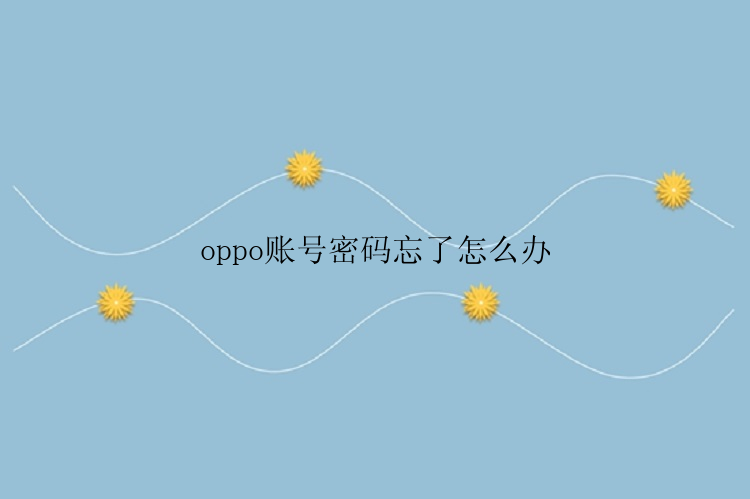 oppo账号密码忘了怎么办