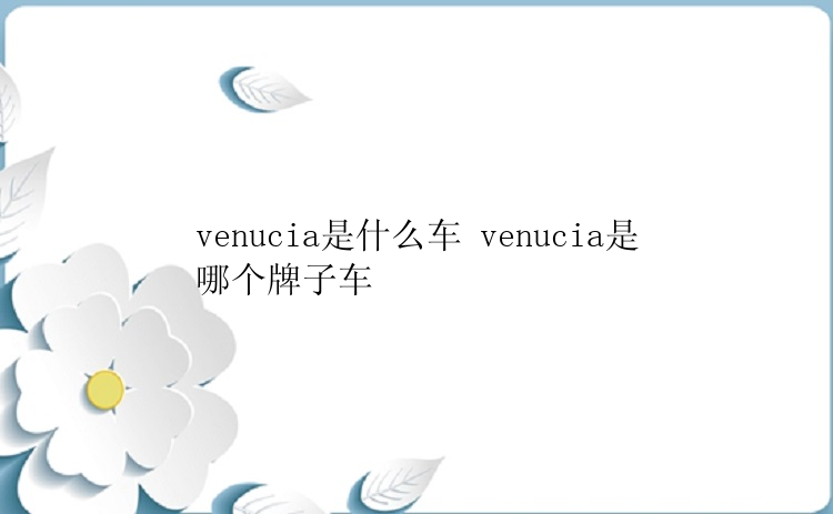 venucia是什么车 venucia是哪个牌子车