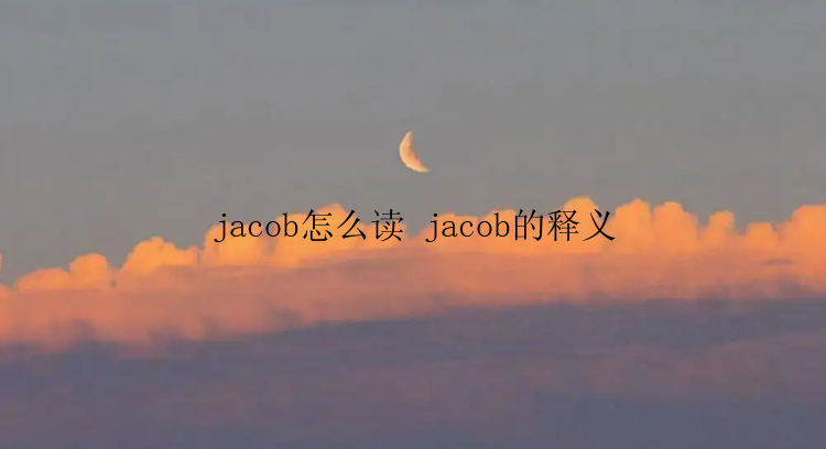 jacob怎么读 jacob的释义