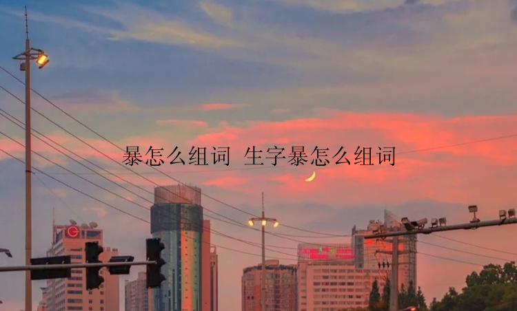 暴怎么组词 生字暴怎么组词