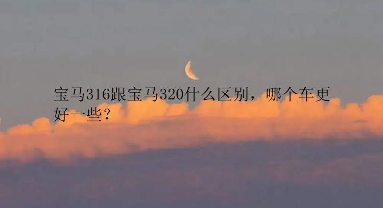 宝马316跟宝马320什么区别，哪个车更好一些？