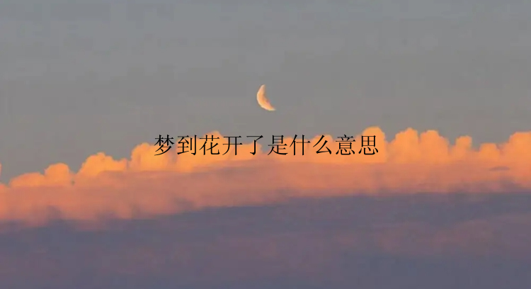 梦到花开了是什么意思