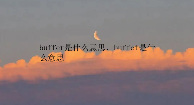 buffer是什么意思，buffet是什么意思