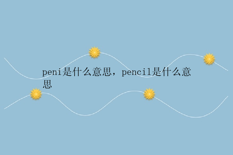 peni是什么意思，pencil是什么意思