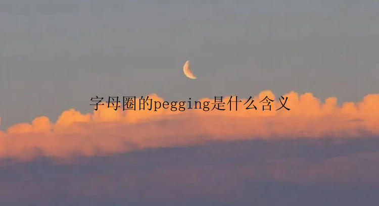 字母圈的pegging是什么含义