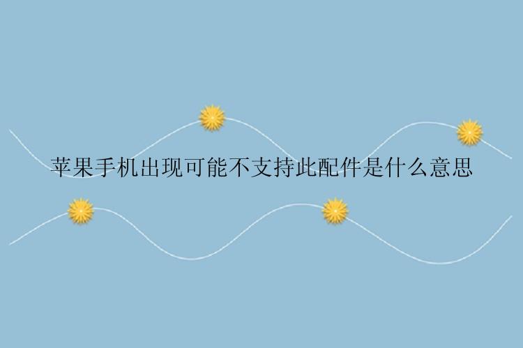 苹果手机出现可能不支持此配件是什么意思