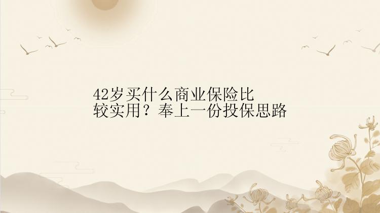 42岁买什么商业保险比较实用？奉上一份投保思路