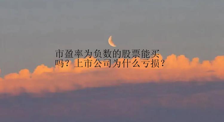 市盈率为负数的股票能买吗？上市公司为什么亏损？