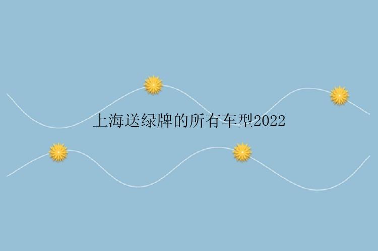上海送绿牌的所有车型2022