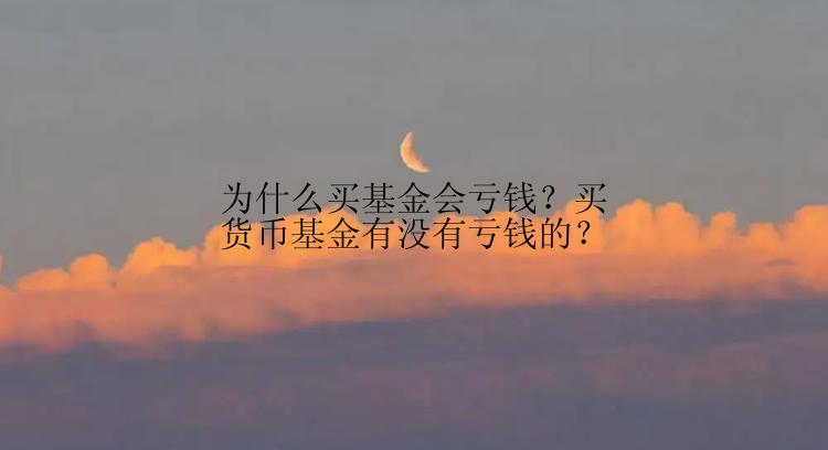 为什么买基金会亏钱？买货币基金有没有亏钱的？