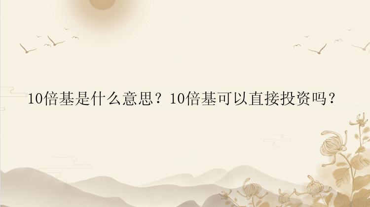 10倍基是什么意思？10倍基可以直接投资吗？