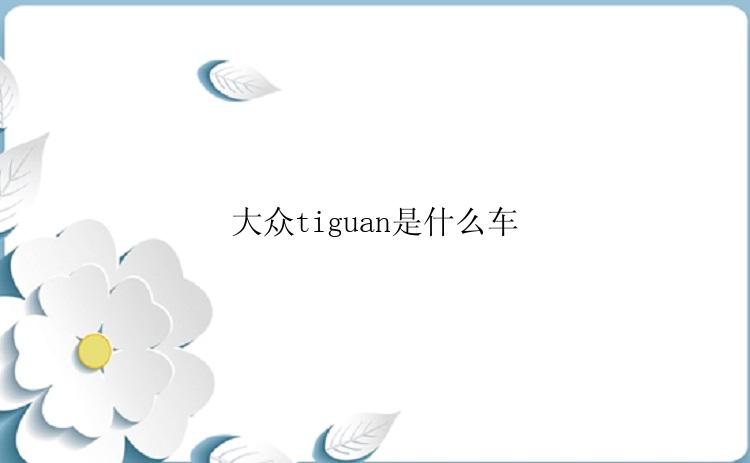 大众tiguan是什么车