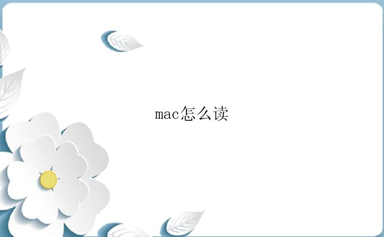 mac怎么读