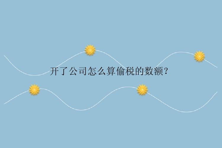 开了公司怎么算偷税的数额？