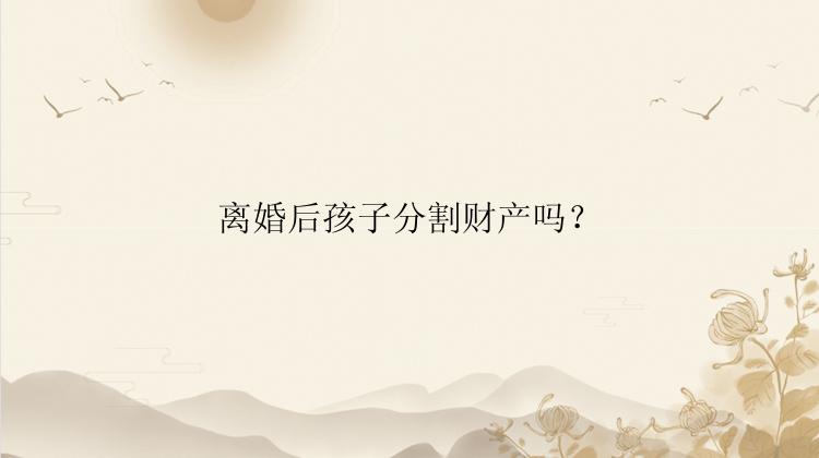 离婚后孩子分割财产吗？