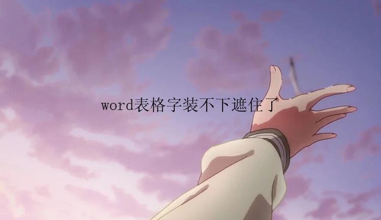 word表格字装不下遮住了