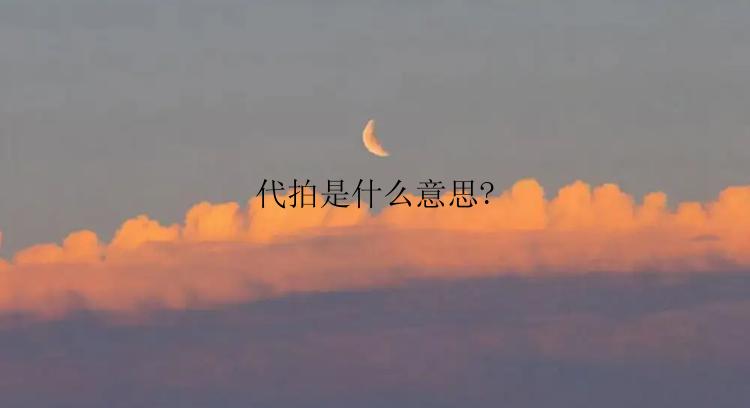 代拍是什么意思?