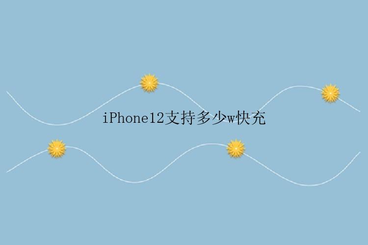 iPhone12支持多少w快充