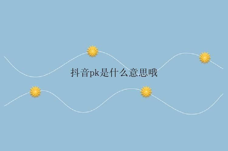 抖音pk是什么意思哦