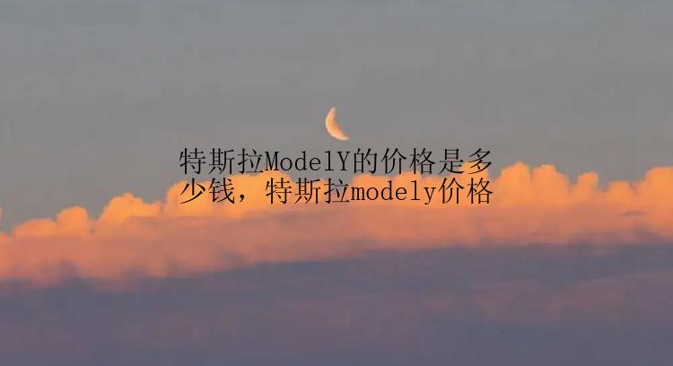 特斯拉ModelY的价格是多少钱，特斯拉modely价格