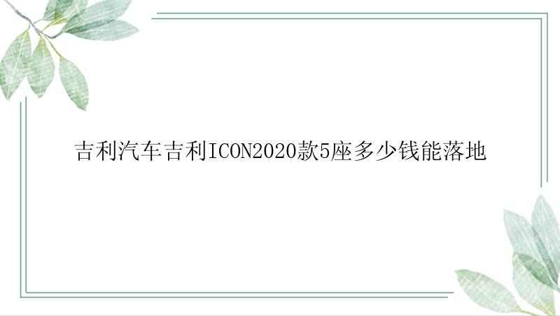 吉利汽车吉利ICON2020款5座多少钱能落地