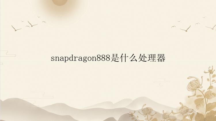 snapdragon888是什么处理器