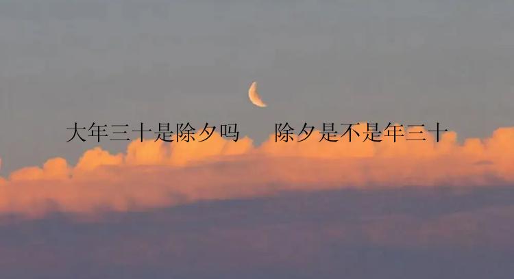 大年三十是除夕吗 	除夕是不是年三十